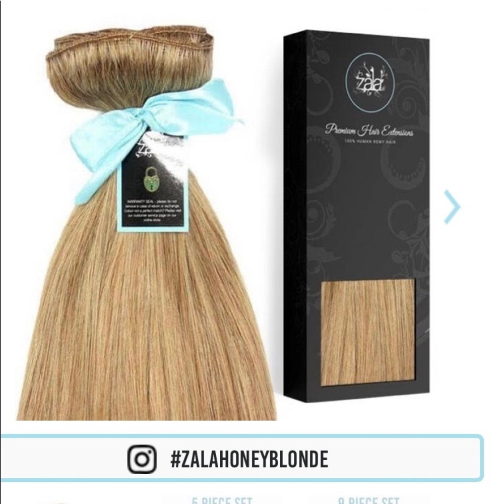 honey blonde hair clipin extensions  NWT 24in long